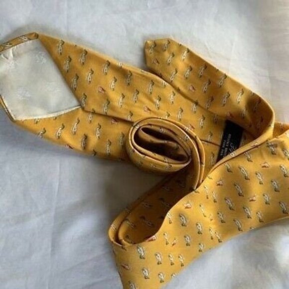 Brooks Brothers 346 Mens Tie Yellow Ducks - Picture 2 of 4